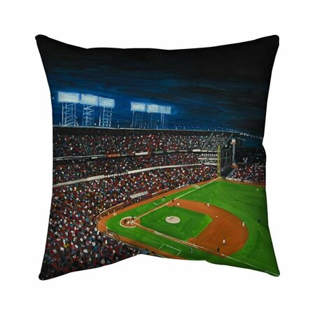 BEGIN HOME DECOR 26 x 26 in. Baseball Game-Double Sided Print Indoor Pillow 5541-2626-SP65